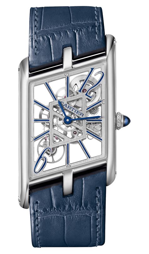 cartier tank asymétrique skeleton.